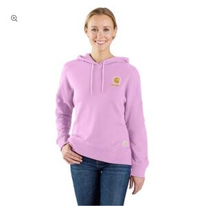 Carhartt Tencel Fiber Hoodie Women's Size Medium NWT Violet embroidered Logo